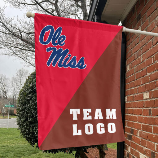 Rebels vs Custom Team House Divided Flag, Personalized College Flag