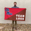 Rebels vs Custom Team House Divided Flag, Personalized College Flag