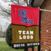 Rebels vs Custom Team House Divided Flag, Personalized House Flag