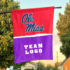 Rebels vs Custom Team House Divided Flag, Personalized NCAA Flag