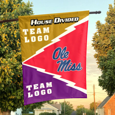Rebels vs Custom Team House Divided Flag, Personalized Spirit Flag