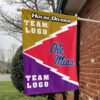 Rebels vs Custom Team House Divided Flag, Personalized Spirit Flag