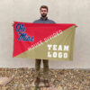 Rebels vs Custom Team House Divided Flag, Personalized Split Flag 2 Rebels vs Custom Team House Divided Flag, Personalized Split Flag