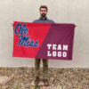 Rebels vs Custom Team House Divided Flag, Personalized Team Flag