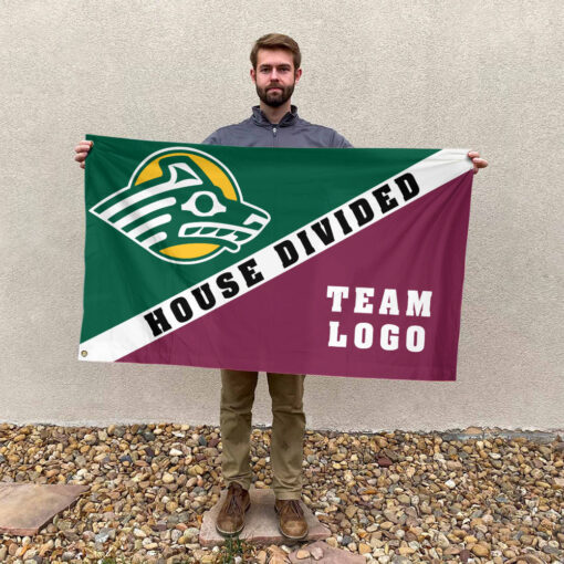 Seawolves vs Custom Team House Divided Flag, Custom Split Flag