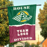 Seawolves vs Custom Team House Divided Flag, NCAA House Flag