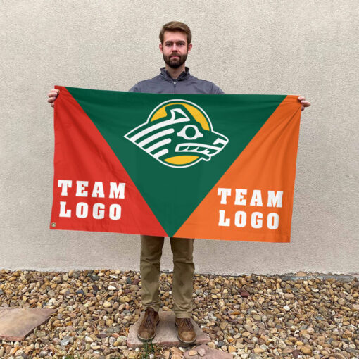 Seawolves vs Custom Team House Divided Flag, NCAA Spirit Flag