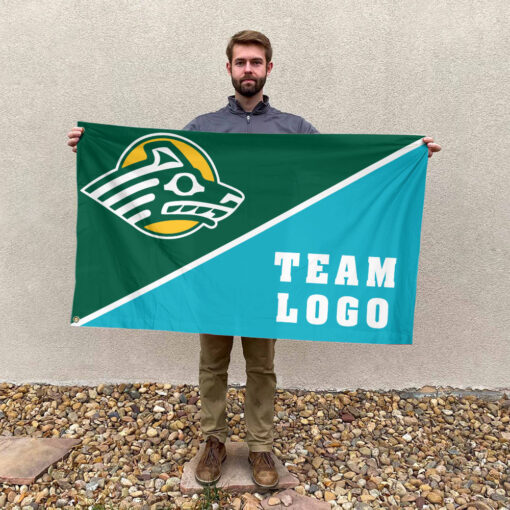 Seawolves vs Custom Team House Divided Flag, NCAA Split Flag