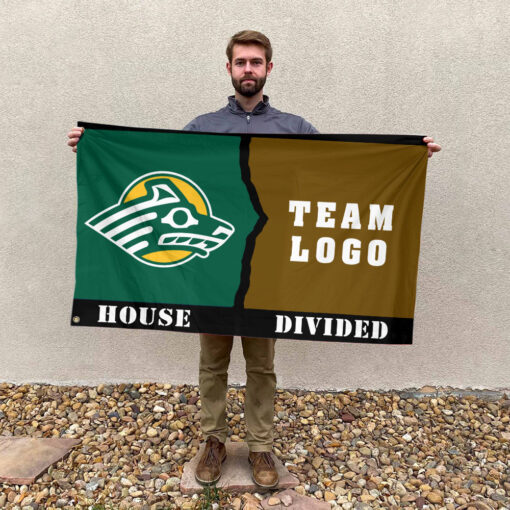 Seawolves vs Custom Team House Divided Flag, Personalized House Flag