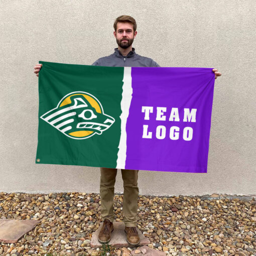 Seawolves vs Custom Team House Divided Flag, Personalized NCAA Flag