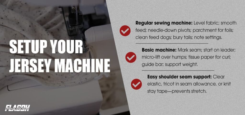 Set up your machine for jersey sewing today