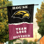 Southern Mississippi Golden Eagles vs Custom Team House Divided Flag, College Custom Flag