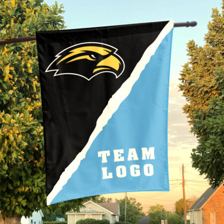 Southern Mississippi Golden Eagles vs Custom Team House Divided Flag, Custom College Flag