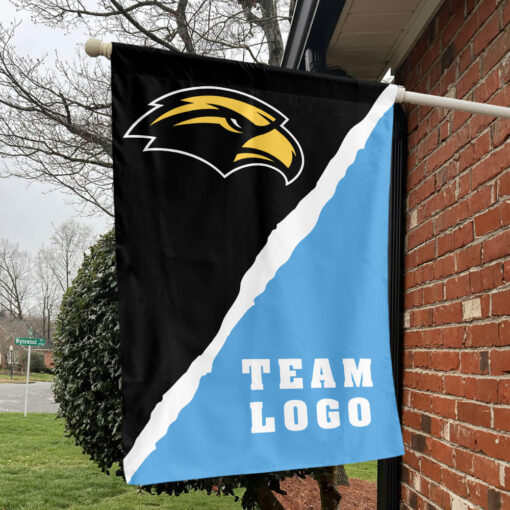 Southern Mississippi Golden Eagles vs Custom Team House Divided Flag, Custom College Flag