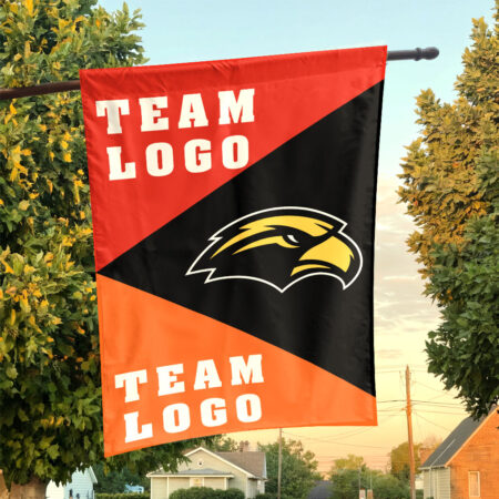 Southern Mississippi Golden Eagles vs Custom Team House Divided Flag, Custom House Flag
