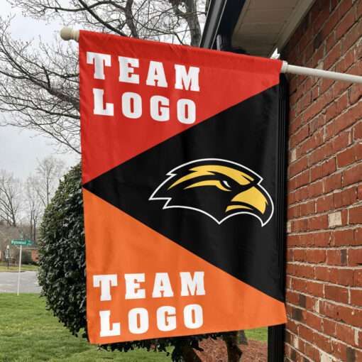 Southern Mississippi Golden Eagles vs Custom Team House Divided Flag, Custom House Flag