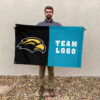Southern Mississippi Golden Eagles vs Custom Team House Divided Flag, Custom NCAA Flag