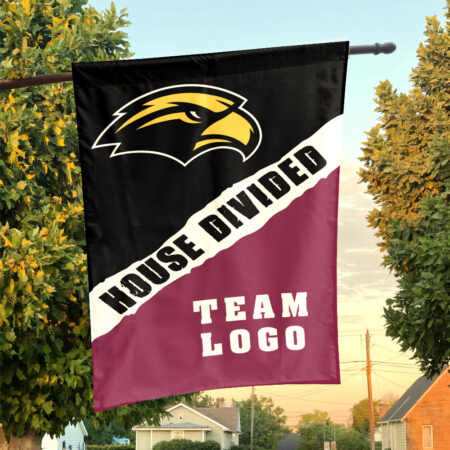 Southern Mississippi Golden Eagles vs Custom Team House Divided Flag, Custom Rivalry Flag