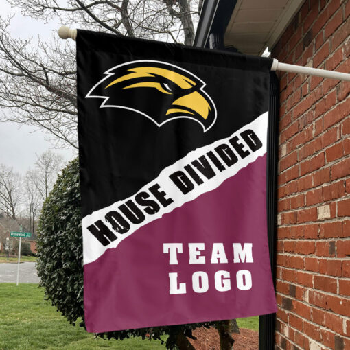 Southern Mississippi Golden Eagles vs Custom Team House Divided Flag, Custom Rivalry Flag