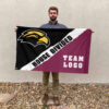 Southern Mississippi Golden Eagles vs Custom Team House Divided Flag, Custom Rivalry Flag