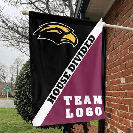 Southern Mississippi Golden Eagles vs Custom Team House Divided Flag, Custom Split Flag