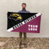 Southern Mississippi Golden Eagles vs Custom Team House Divided Flag, Custom Split Flag