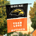 Southern Mississippi Golden Eagles vs Custom Team House Divided Flag, NCAA College Flag