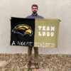 Southern Mississippi Golden Eagles vs Custom Team House Divided Flag, NCAA House Flag