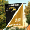 Southern Mississippi Golden Eagles vs Custom Team House Divided Flag, NCAA Rivalry Flag