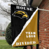 Southern Mississippi Golden Eagles vs Custom Team House Divided Flag, NCAA Rivalry Flag