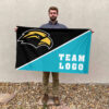 Southern Mississippi Golden Eagles vs Custom Team House Divided Flag, NCAA Split Flag