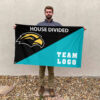 Southern Mississippi Golden Eagles vs Custom Team House Divided Flag, NCAA Team Flag