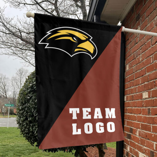 Southern Mississippi Golden Eagles vs Custom Team House Divided Flag, Personalized College Flag