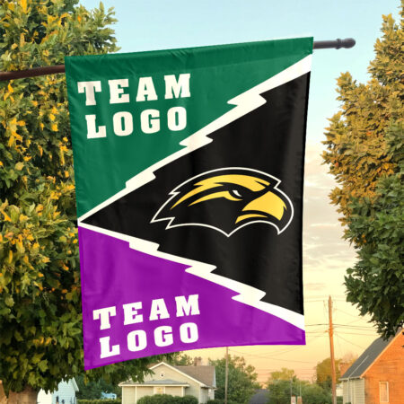 Southern Mississippi Golden Eagles vs Custom Team House Divided Flag, Personalized House Flag