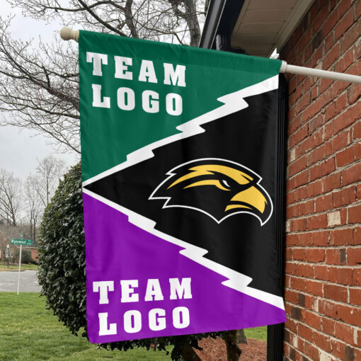 Southern Mississippi Golden Eagles vs Custom Team House Divided Flag, Personalized House Flag