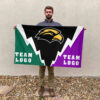 Southern Mississippi Golden Eagles vs Custom Team House Divided Flag, Personalized House Flag