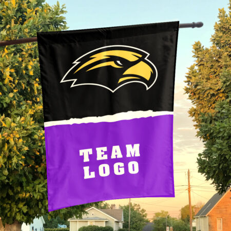 Southern Mississippi Golden Eagles vs Custom Team House Divided Flag, Personalized NCAA Flag