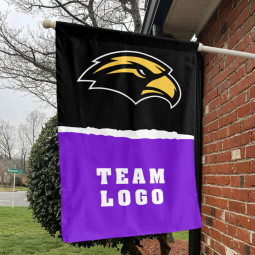 Southern Mississippi Golden Eagles vs Custom Team House Divided Flag, Personalized NCAA Flag