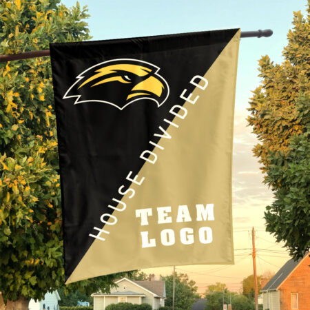 Southern Mississippi Golden Eagles vs Custom Team House Divided Flag, Personalized Split Flag