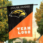 Southern Mississippi Golden Eagles vs Custom Team House Divided Flag, Personalized Team Flag