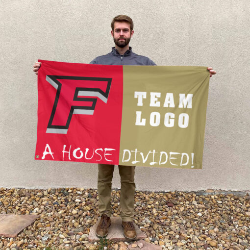Stags vs Custom Team House Divided Flag, Custom House Flag Stags vs Custom Team House Divided Flag, Custom House Flag