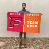 Stags vs Custom Team House Divided Flag, NCAA College Flag 2 Stags vs Custom Team House Divided Flag, NCAA College Flag