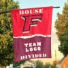 Stags vs Custom Team House Divided Flag, NCAA House Flag