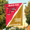 Stags vs Custom Team House Divided Flag, NCAA Rivalry Flag