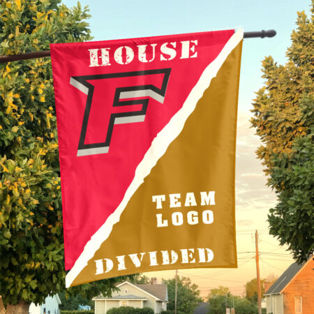 Stags vs Custom Team House Divided Flag, NCAA Rivalry Flag