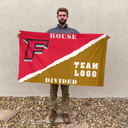 Stags vs Custom Team House Divided Flag, NCAA Rivalry Flag Stags vs Custom Team House Divided Flag, NCAA Rivalry Flag