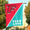 Stags vs Custom Team House Divided Flag, NCAA Split Flag