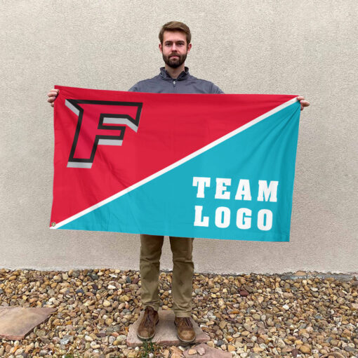 Stags vs Custom Team House Divided Flag, NCAA Split Flag Stags vs Custom Team House Divided Flag, NCAA Split Flag