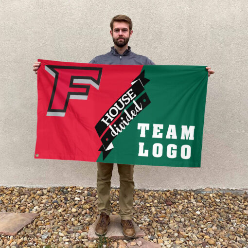 Stags vs Custom Team House Divided Flag, NCAA Team Flag
