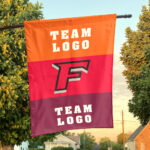 Stags vs Custom Team House Divided Flag, NCAA Two Team Flag